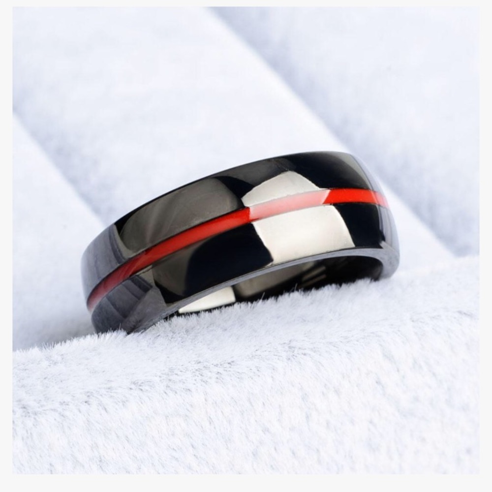 Stainless steel wedding band
